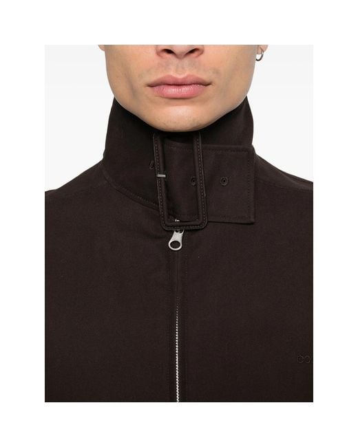 Courreges Black Zip-Up Bomber Jacket for men