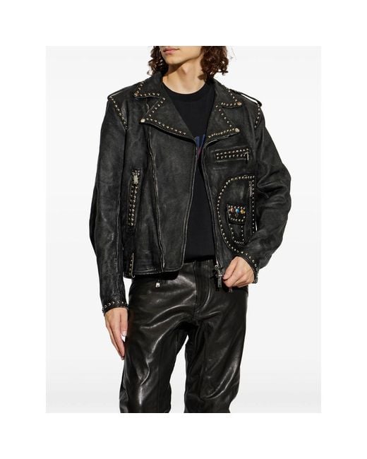 DSquared² Black Stud-Embellished Jacket for men