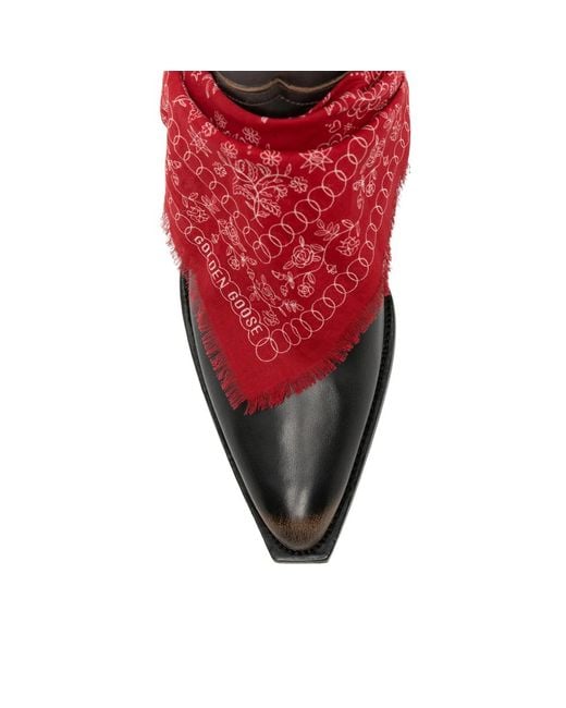 Golden Goose Deluxe Brand Red Debby Pointed-Toe Boots for men
