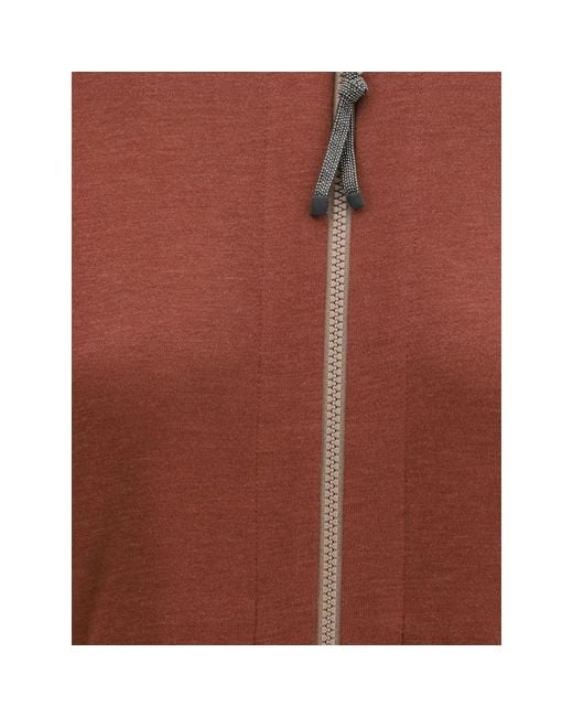 Brunello Cucinelli Brown Hooded Sweatshirt Silk-Cotton