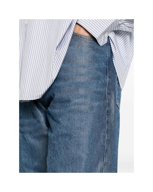 Our Legacy Blue Faded-Effect Straight-Leg Jeans for men