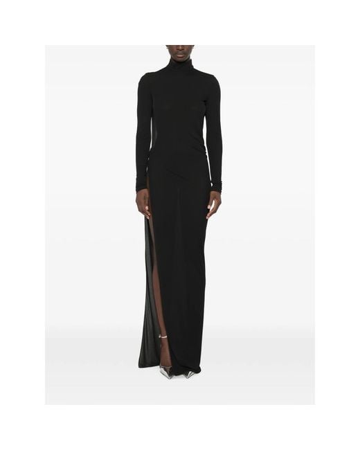 Gucci Black Open-Back High-Neck Dress