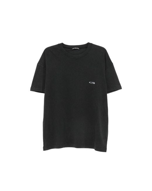 Cole Buxton Black Logo-Embroidered T-Shirt for men