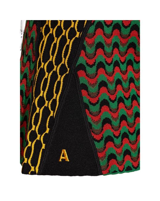 Puma X Ahluwalia Black X Ahluwalia Jacquard-Knit Mini Skirt