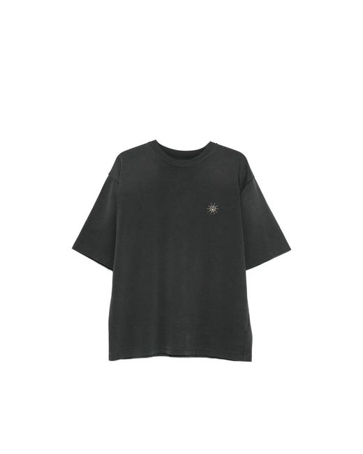 HTC Black Stud-Embellished Logo-Print T-Shirt for men