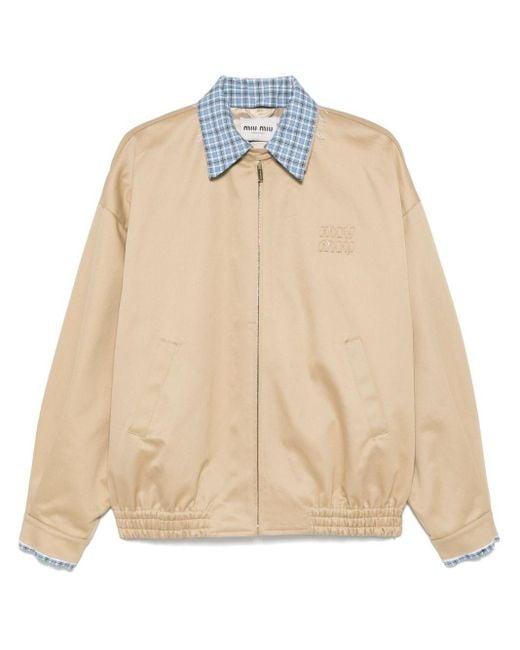 Miu Miu Natural Cotton Chino Blouson Jacket