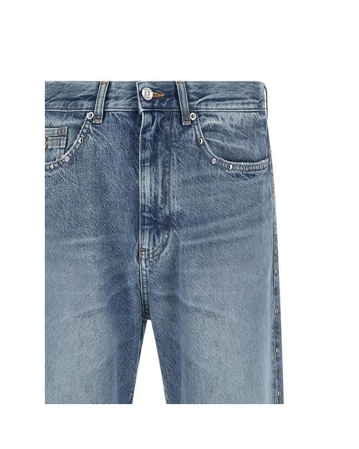 Versace Blue Straight Jeans for men