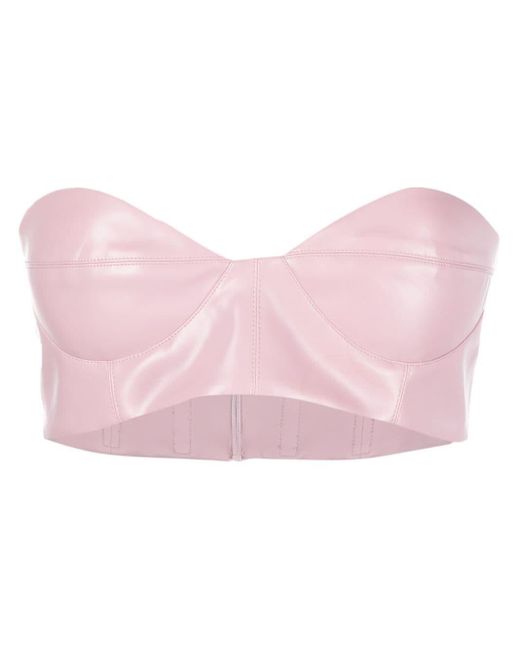 Alex Perry Pink Bustier-neckline Cropped Top