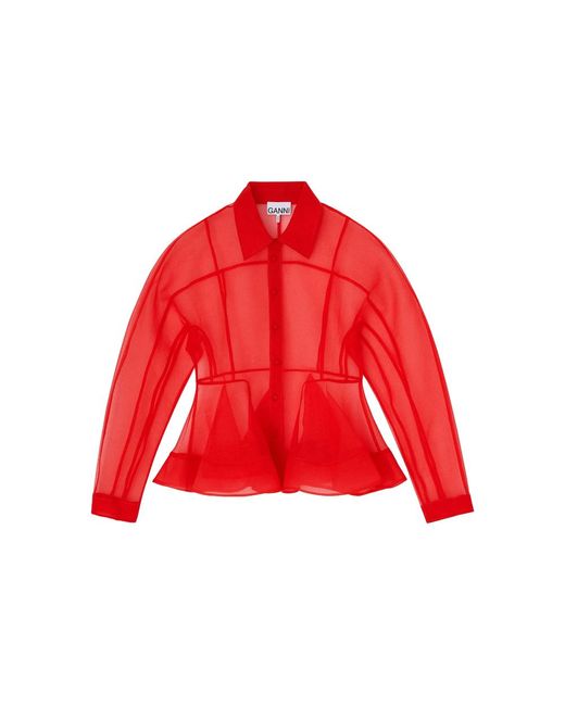 Ganni Shirts Red