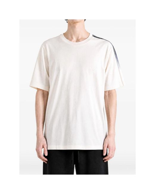 Y-3 White Stripe-Detail T-Shirt for men