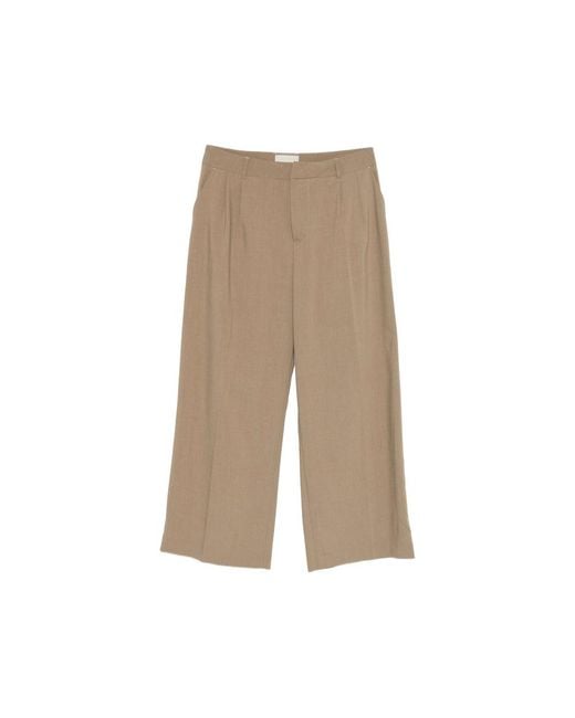 THESTROY Natural Pleated Trousers for men