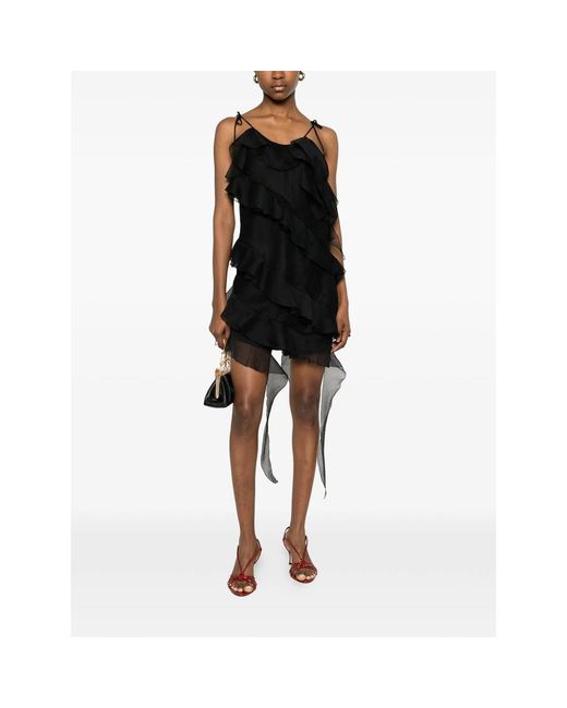 LES FILLES D'EVA Black Ruffled Mini Dress