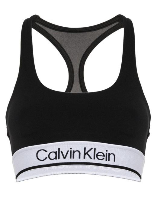Calvin Klein Black Logo-Underband Sports Bra