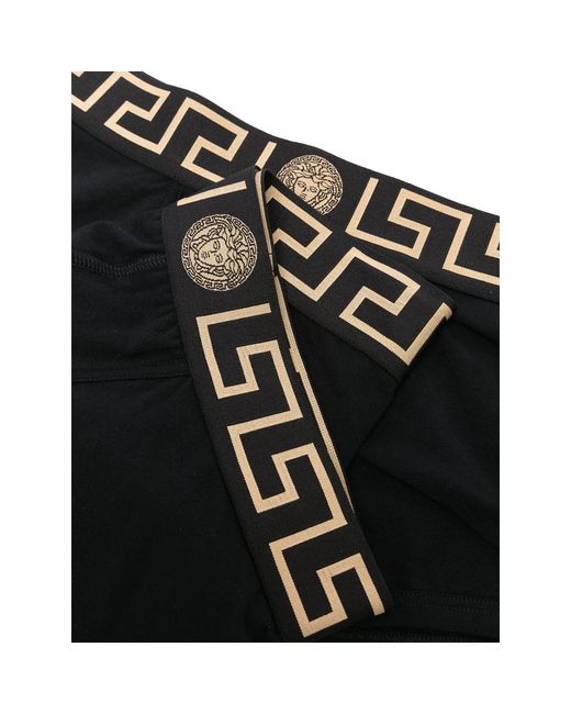 Versace Black Medusa-Jacquard Briefs (Pack Of Two) for men