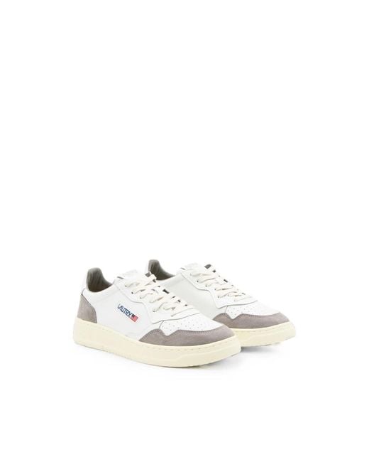 Autry White Medalist Panelled Sneakers for men