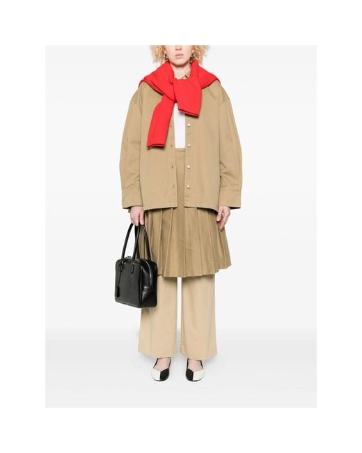 DUNST Natural Pleated-Front Trousers