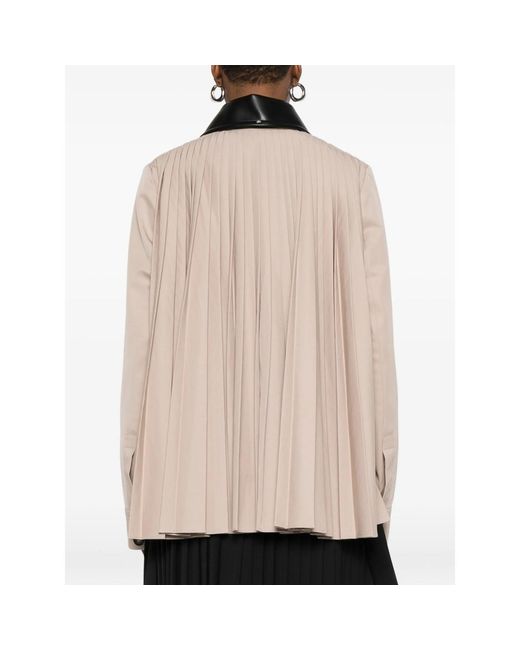 Sportmax Natural Rainwear With Contrasting Collar