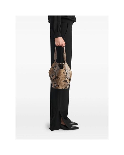 Khaite Brown Mini Lotus Tote