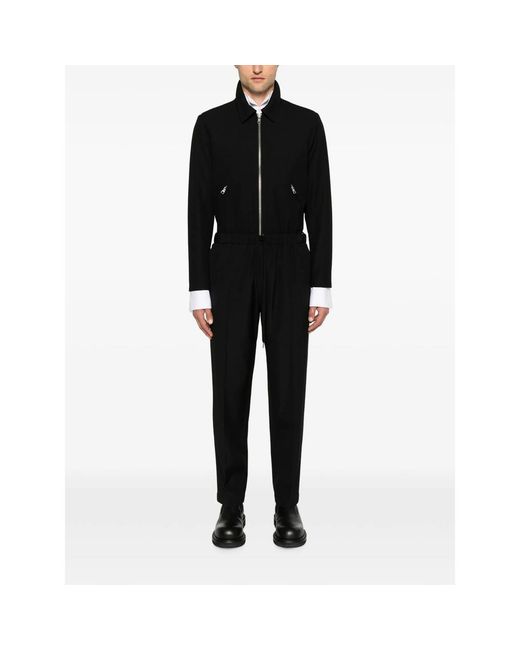 MM6 by Maison Margiela Black Drawstring-Waist Logo-Patch Trousers for men
