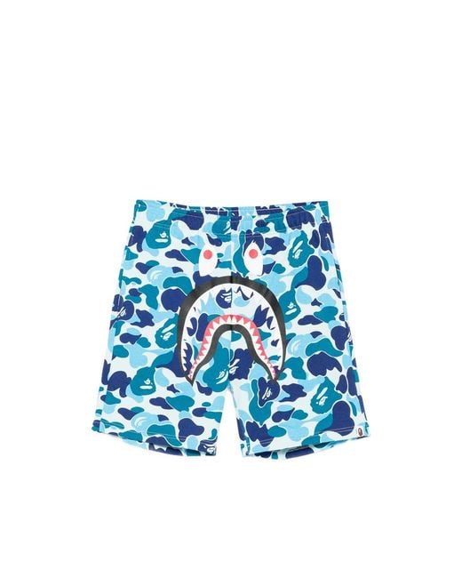 A Bathing Ape Blue Track Shorts for men
