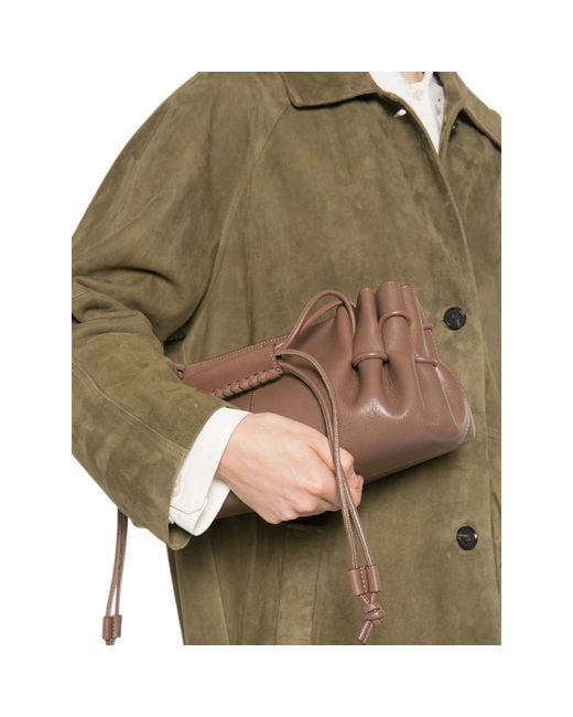 Hereu Brown Arta Braided-Handle Tote Bag