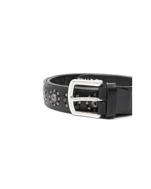 Eraldo Black Embellished-Buckle Belt for men