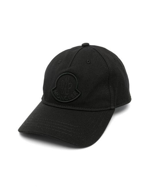 Moncler Black Logo-Embroidered Cotton Cap