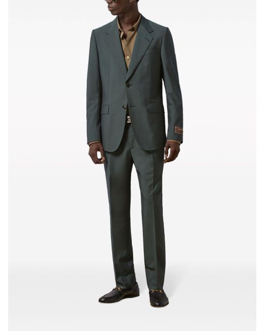 Gucci Gray Single-breasted Wool Suit for men