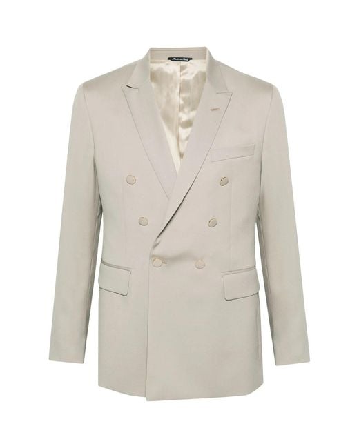 Eraldo Gray Double-Breasted Blazer for men