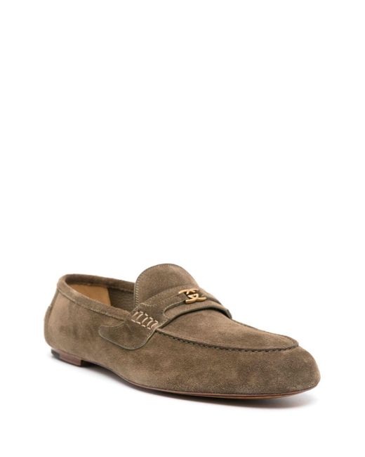 Gucci Brown Interlocking G Suede Loafers for men