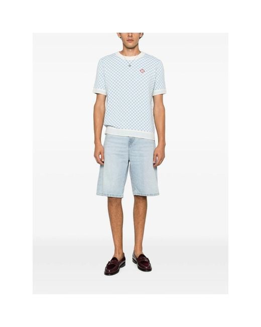 Casablanca Blue T-Shirts And Vests for men