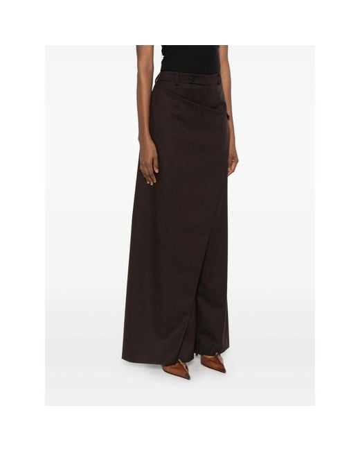THE NINA STUDIO Black Wrap-Design Trousers