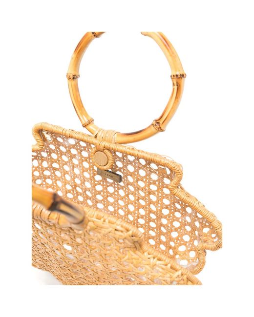 Serpui Metallic Ethan Shell Scalloped Tote Bag