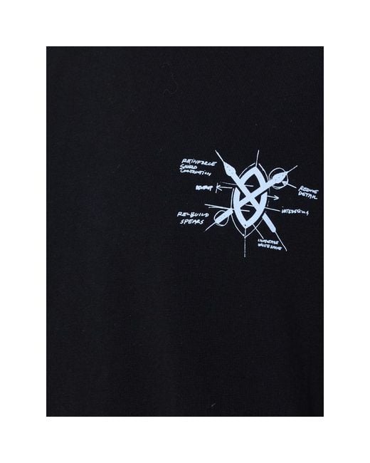 Daily Paper Blue Printed Crew-Neck T-Shirt for men