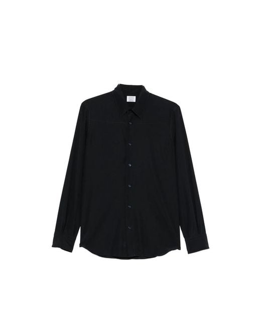 Mazzarelli Black Long-Sleeve Button-Up Shirt
