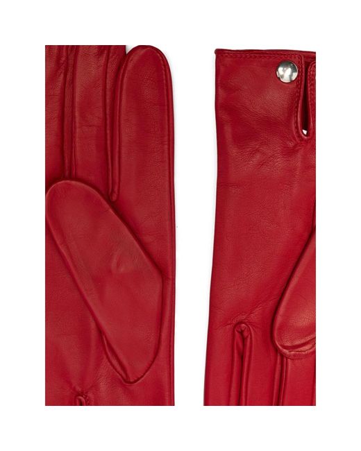 Ernest W. Baker Red Leather Gloves for men