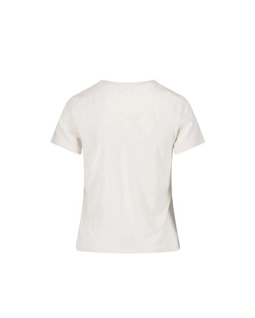 Re/done White Graphic-Print T-Shirt