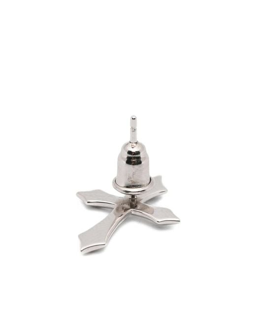 LAG World White Gothic Cross Earrings