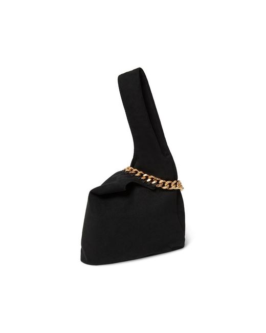 Stella McCartney Black Frayme Chain-Link Clutch Bag