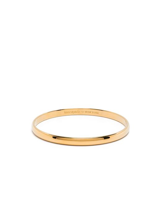 Kate Spade Metallic Tone Engraved Logo Bracelet