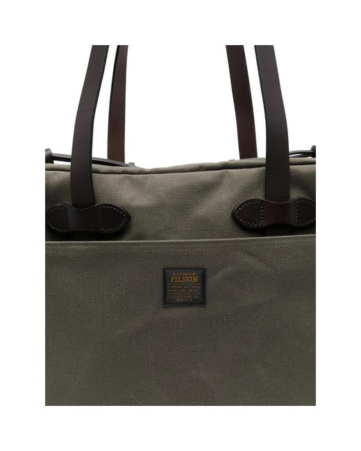 Filson Black Rugged Twill Tote Bag for men