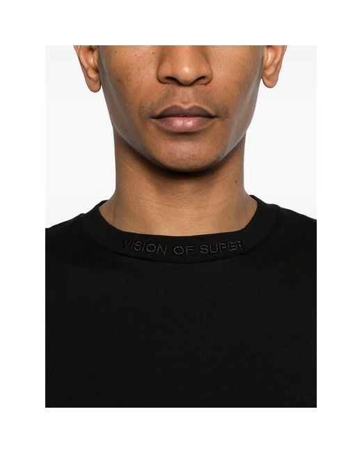 Vision Of Super Black Logo-Print T-Shirt for men