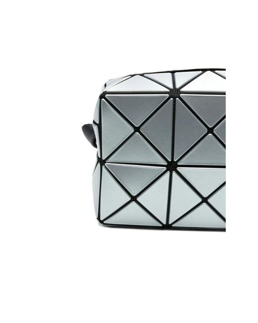 Issey Miyake Gray Cuboid Metallic Crossbody Bag