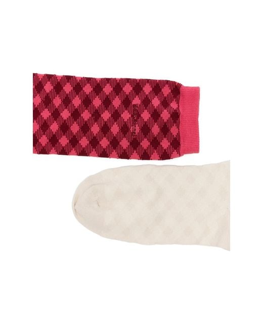 Adidas X Adidas Check-Pattern Logo-Embroidered Socks (Set Of Two) for men