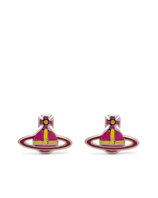 Vivienne Westwood Metallic Enamel-orb Stud Earrings