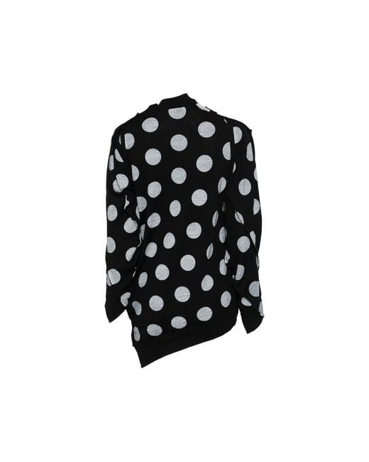 Junya Watanabe Black Dotted Wool Sweater