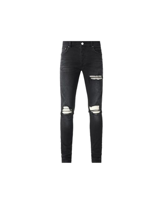 Amiri Black Mx1 Ultrasuede Slim-Fit Jeans for men