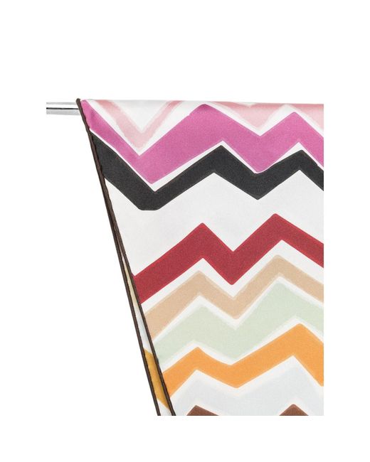 Missoni Pink Zig-Zag-Print Scarf