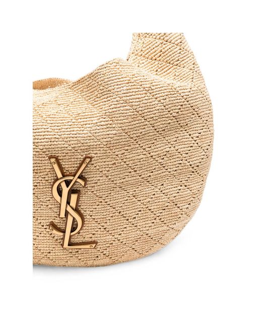 Saint Laurent Metallic Neutrals Tote Bags