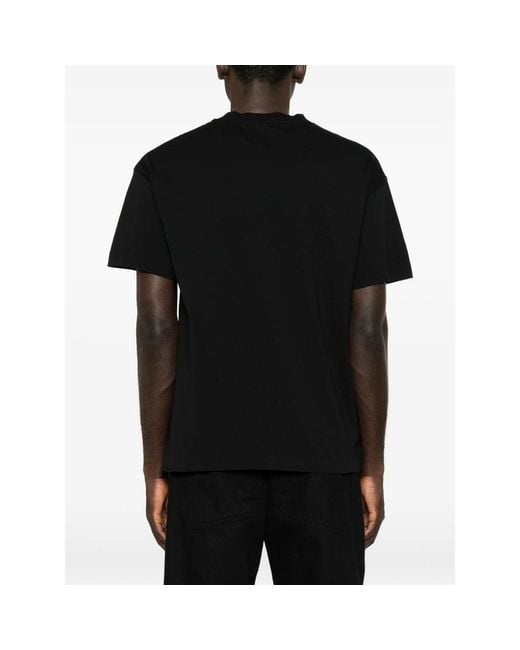 Palm Angels Black Logo-Print T-Shirt for men